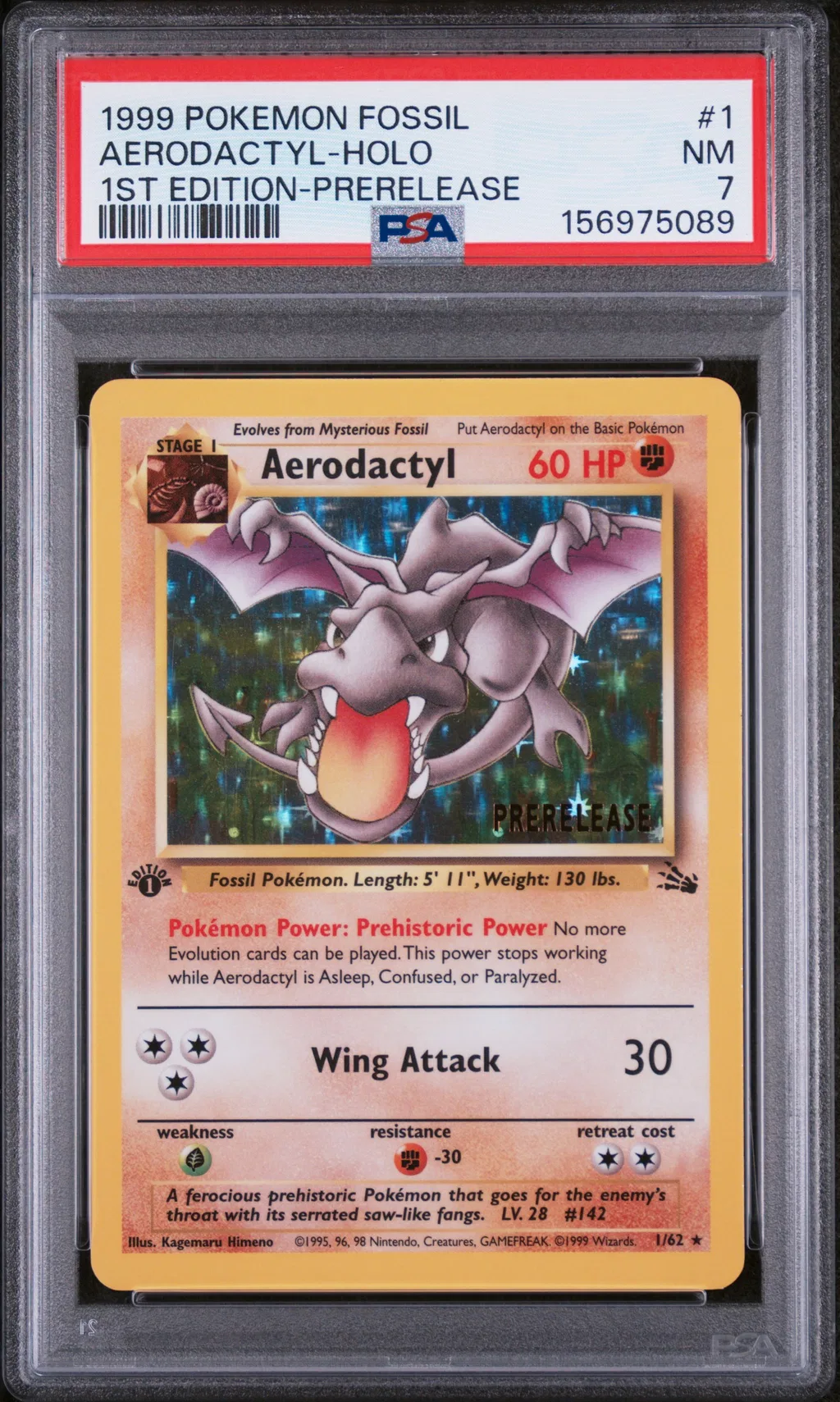 Aerodactyl-Holo card artwork