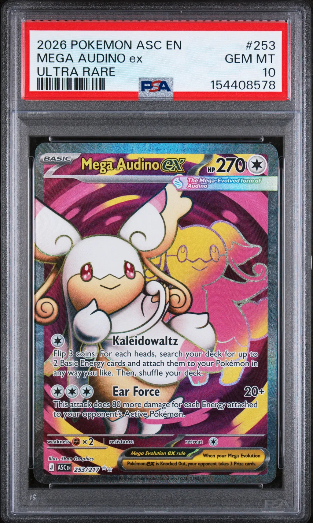 Mega Audino ex card artwork