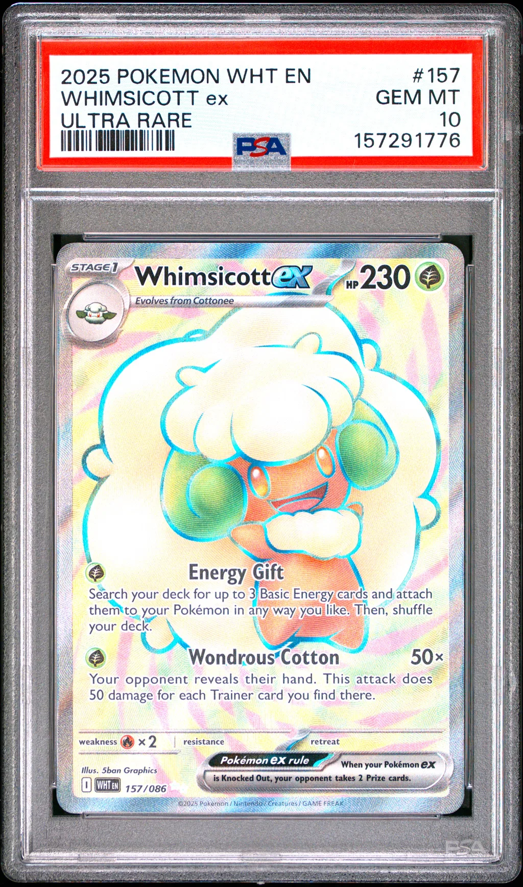 Whimsicott EX card artwork