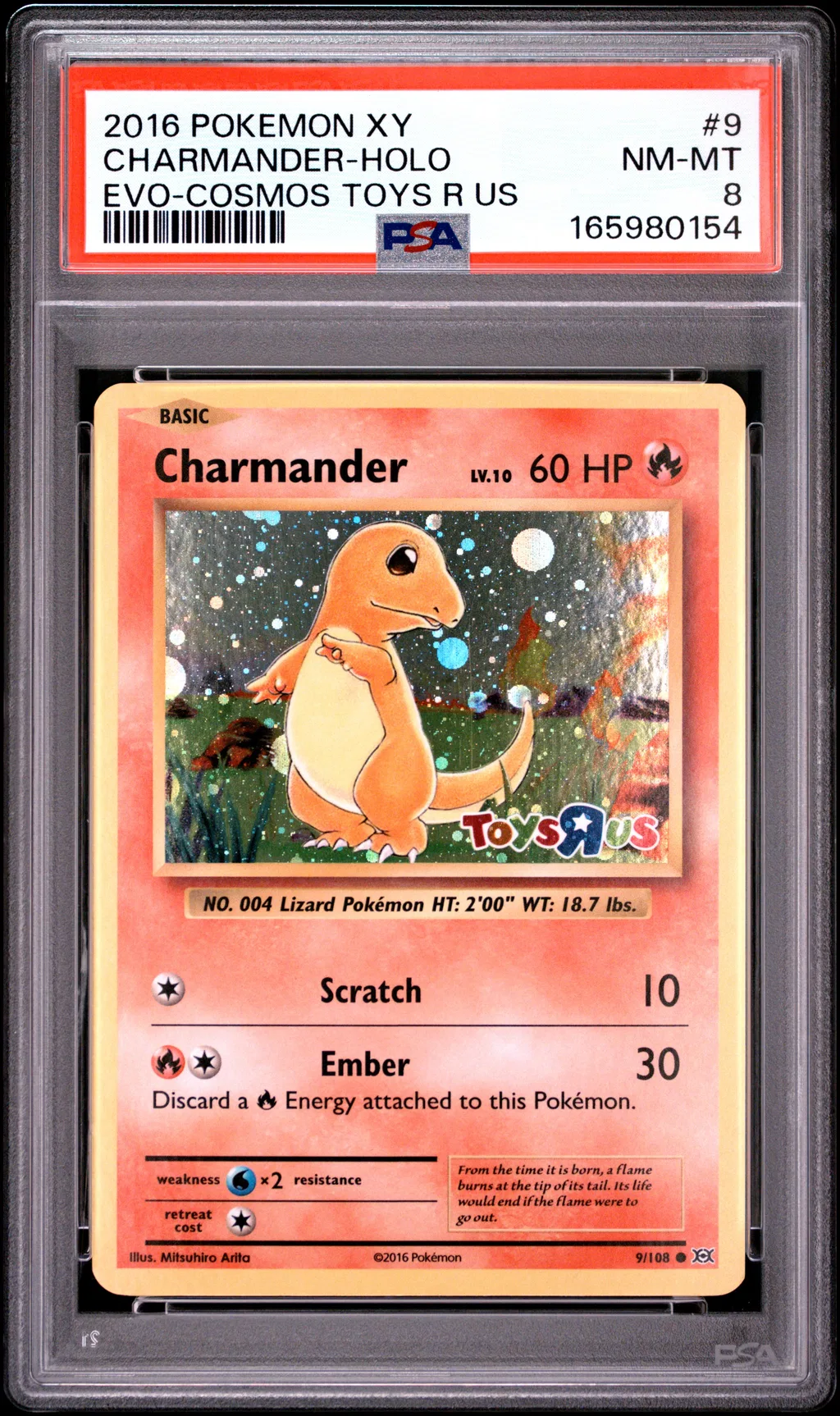 2016 #9 Charmander-Holo PSA 8 Xy Evolutions