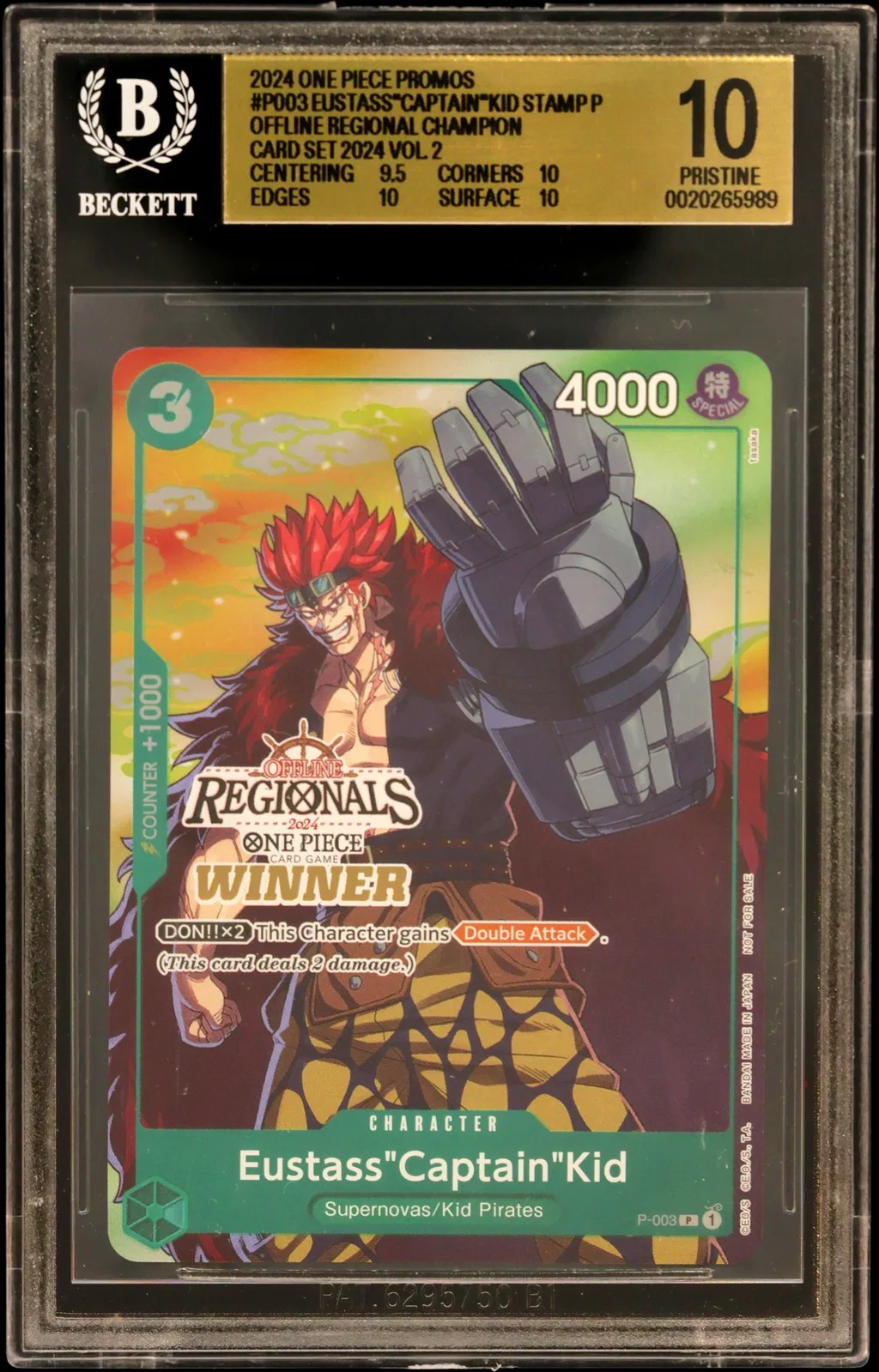 Eustass"Captain"Kid STAMP P/(Offline Regional Champion Card Set 2024 Vol. 2) card artwork