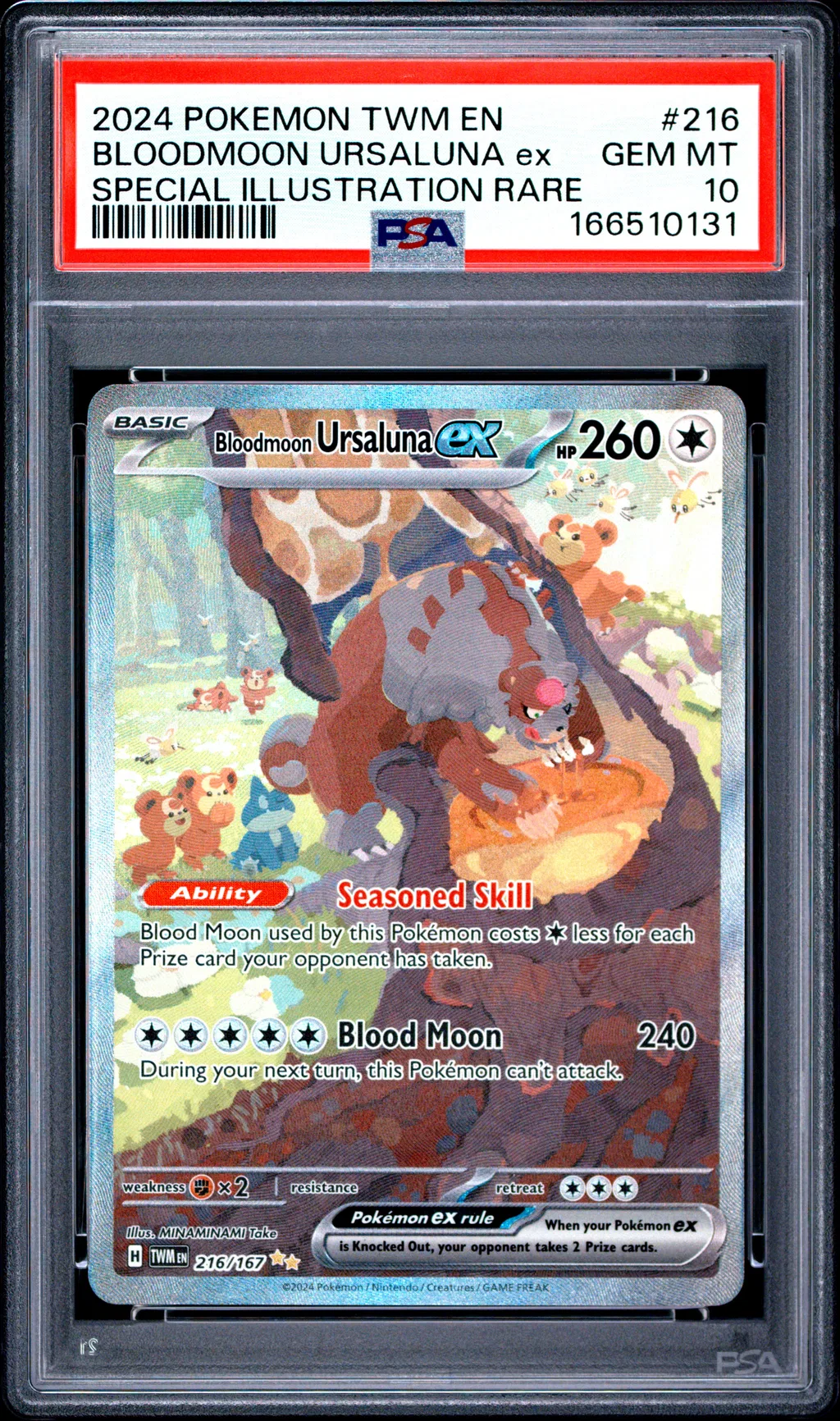 Bloodmoon Ursaluna EX card artwork