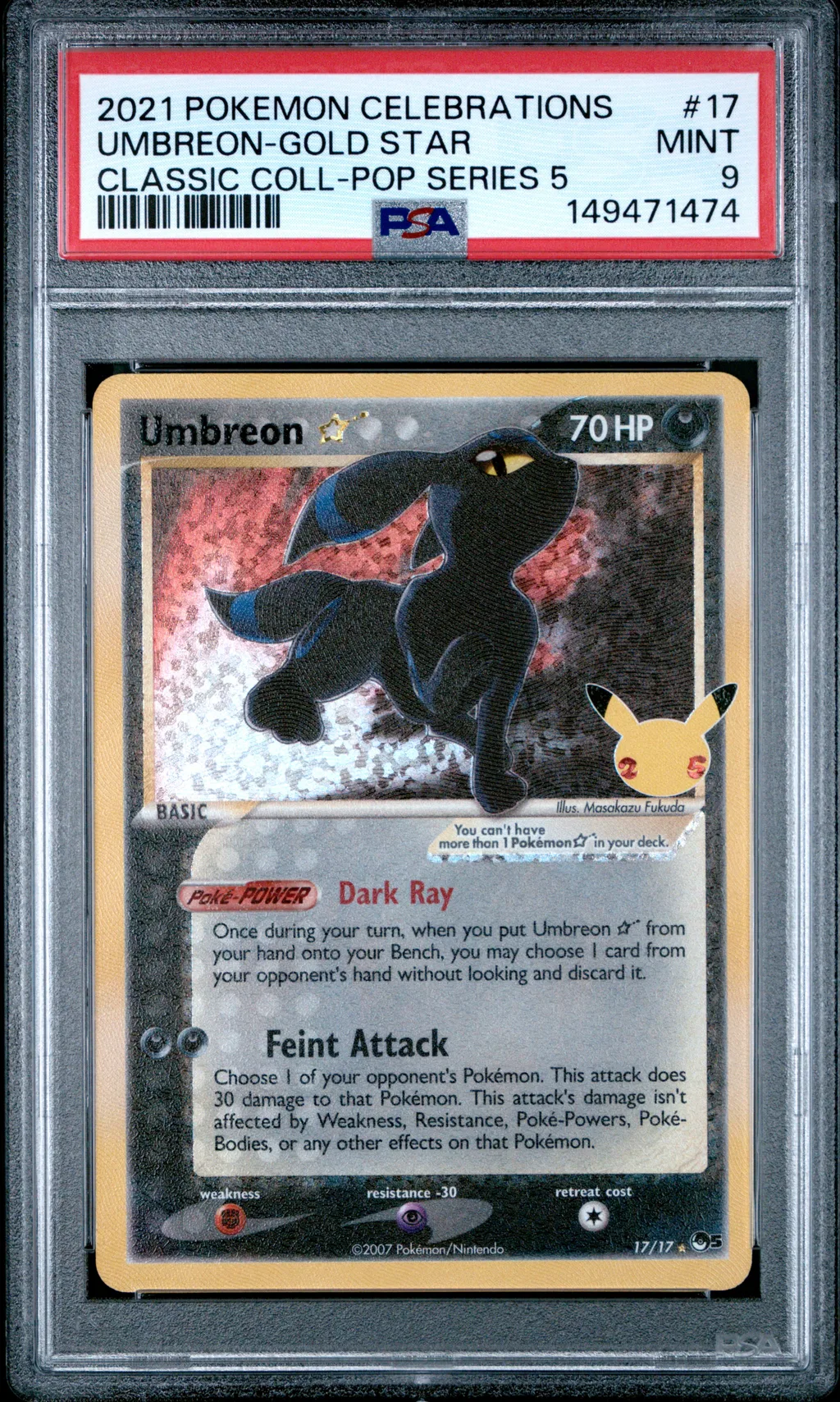Umbreon-Gold Star card artwork
