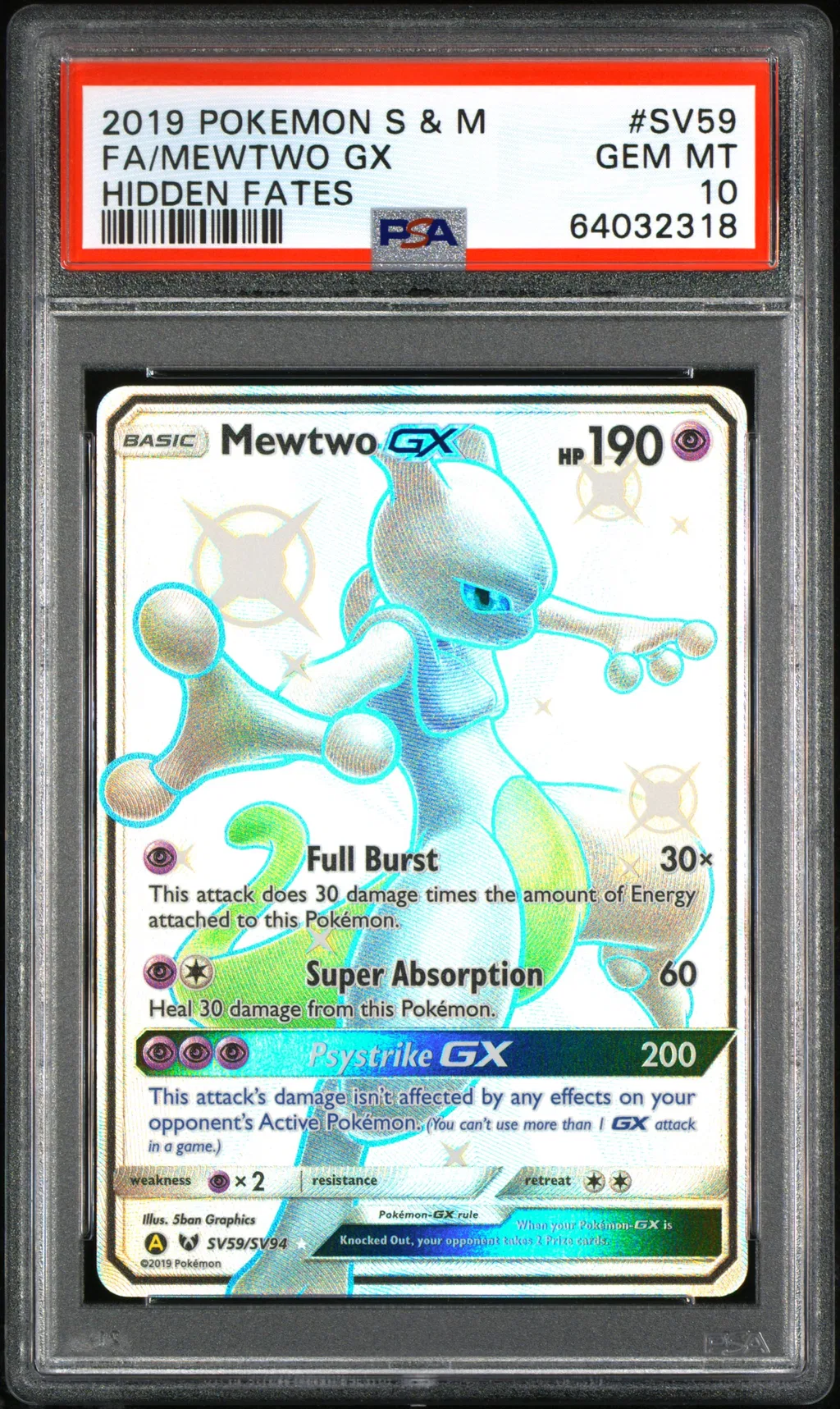 Full Art/Mewtwo GX card artwork