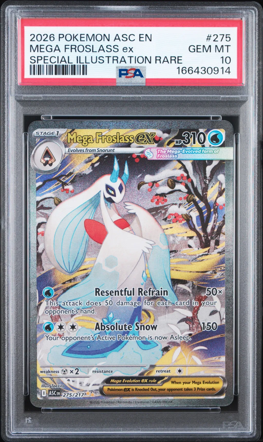 Mega Froslass EX card artwork