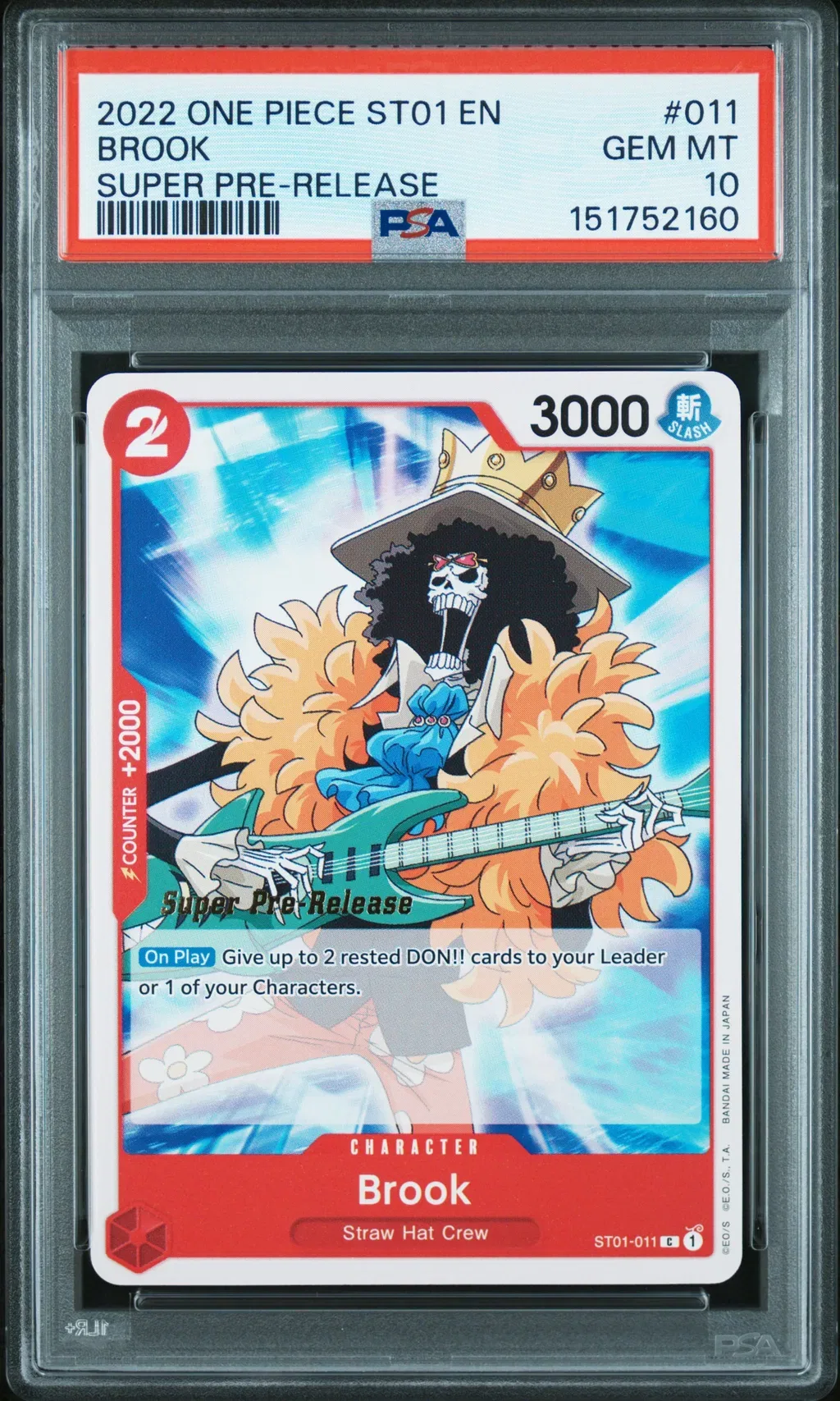 2022 #011 Brook PSA 10 One Piece Starter Deck St01-Straw Hat Crew