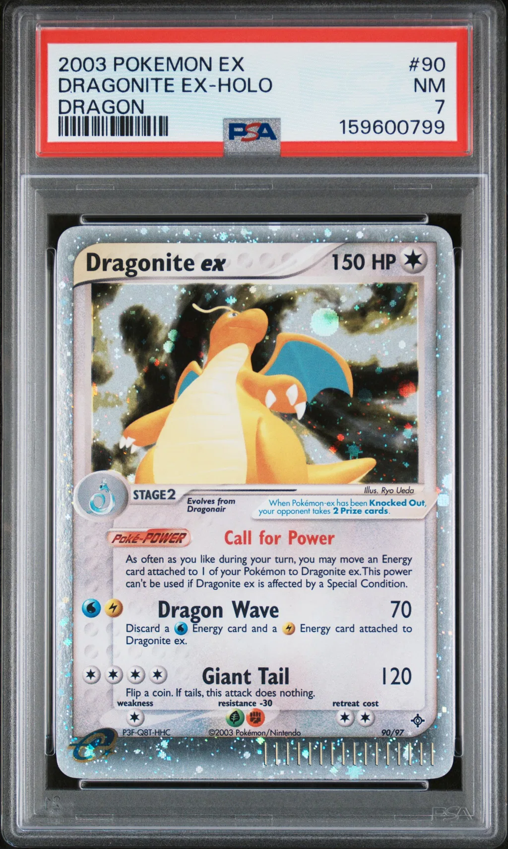 Dragonite EX-Holo card artwork