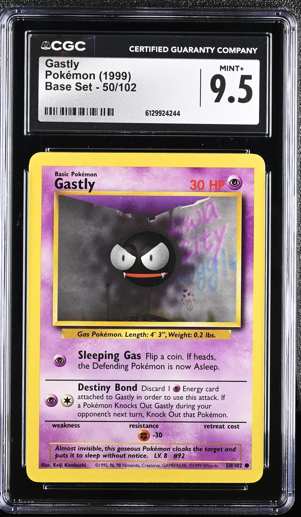 1999 #50 Gastly CGC 9.5 Base Set - Unlimited - English