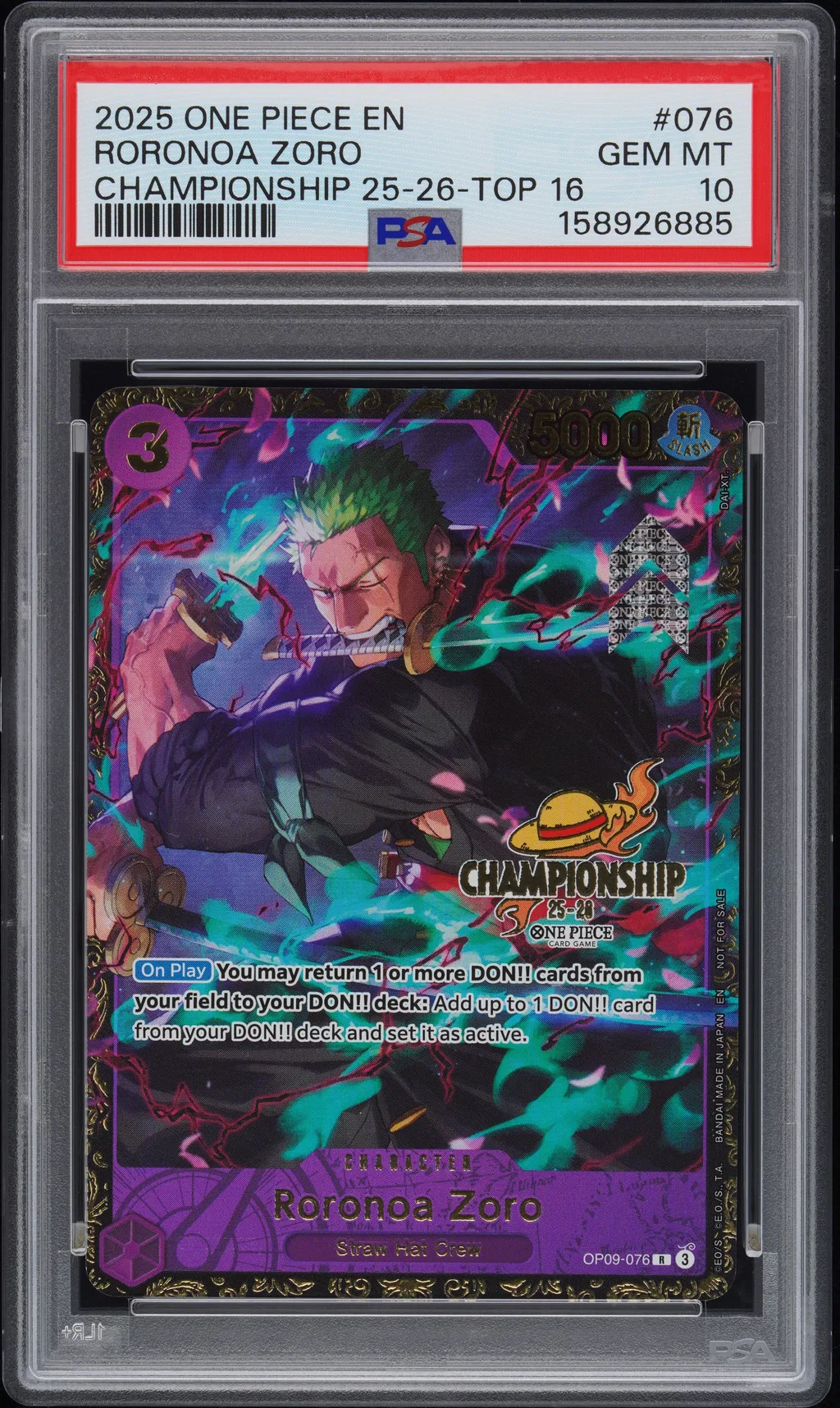 Roronoa Zoro card artwork