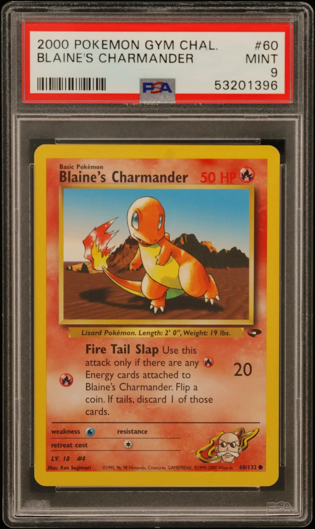 Blaine's Charmander card artwork