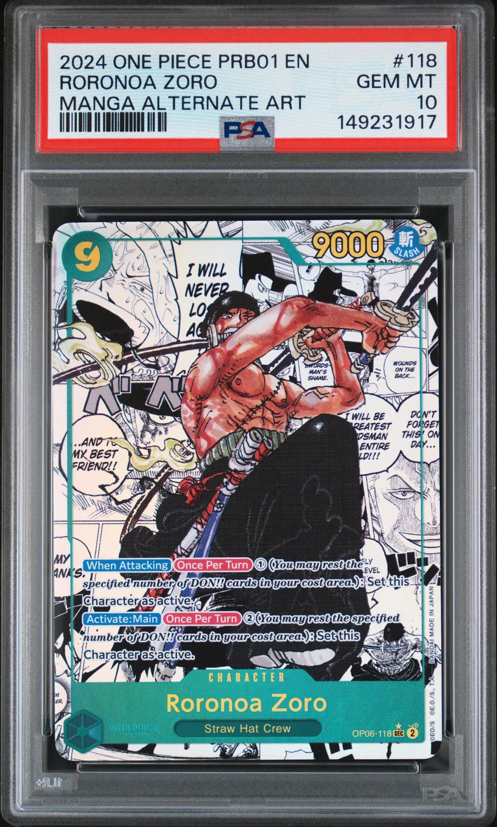 Roronoa Zoro card artwork