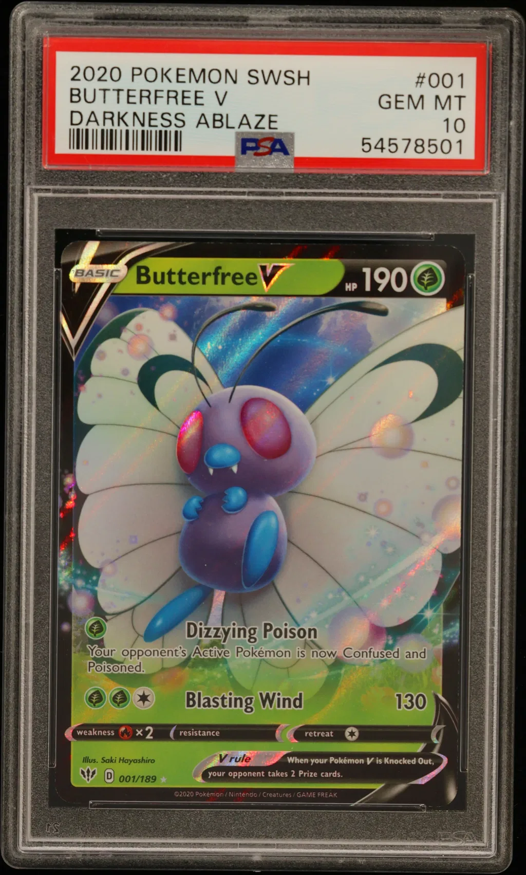 Butterfree V card artwork