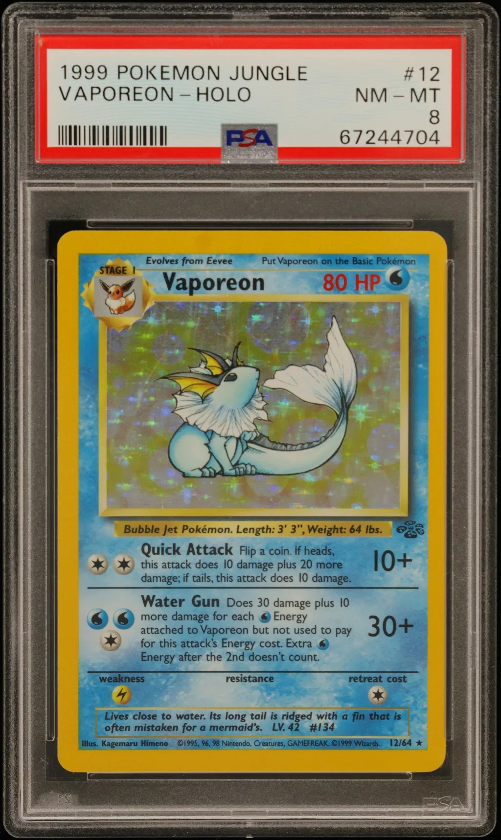 Vaporeon-Holo card artwork