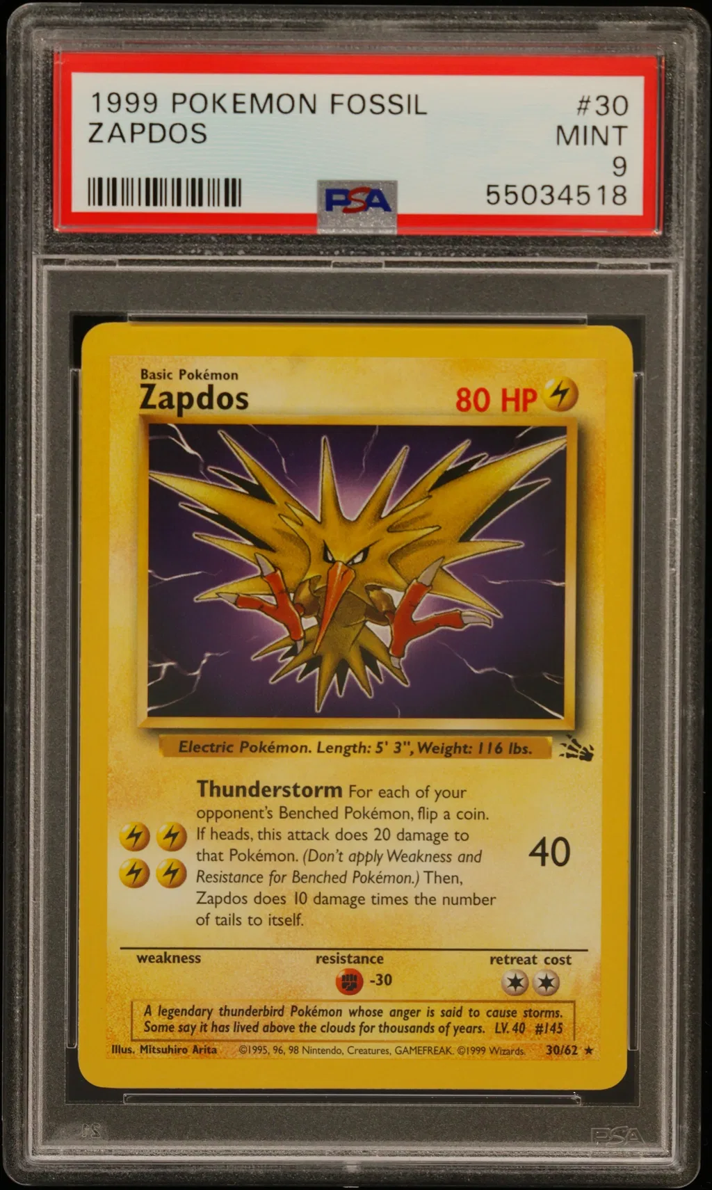 Zapdos card artwork