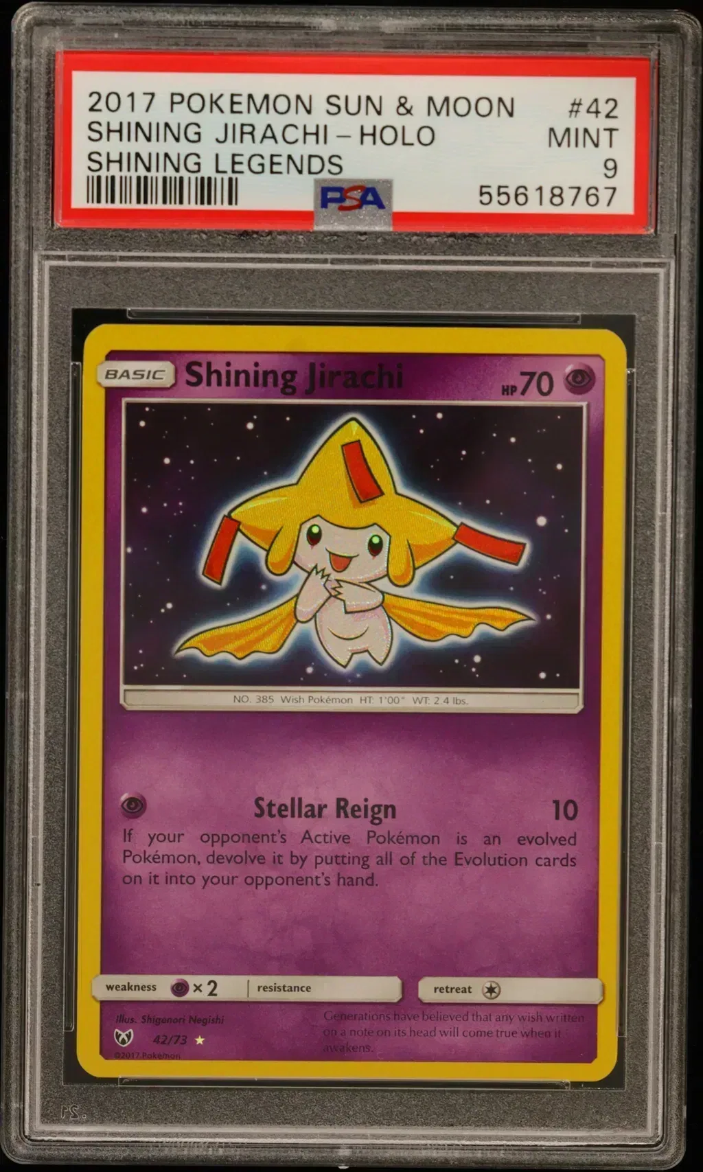 Shining Jirachi-Holo card artwork