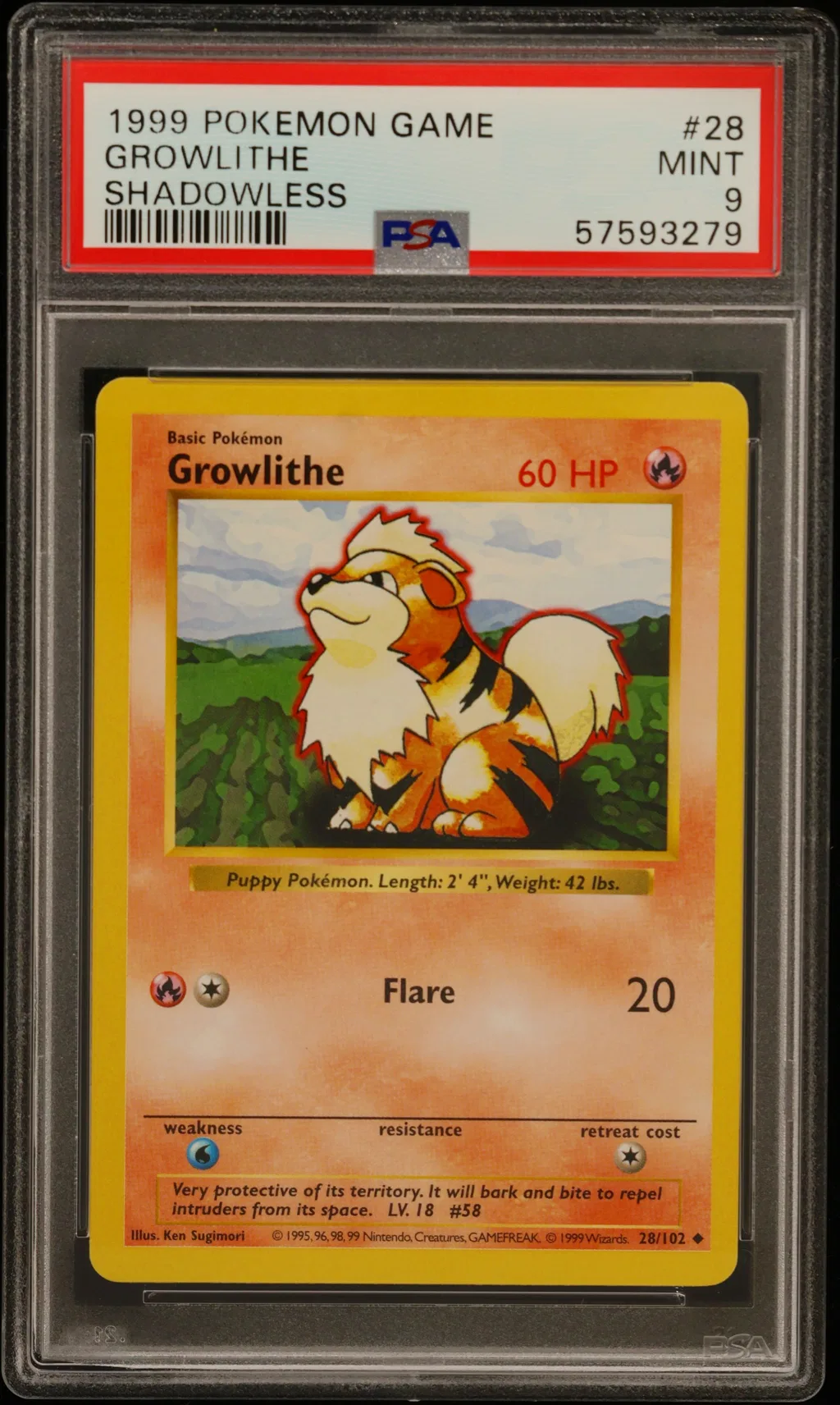 Growlithe card artwork