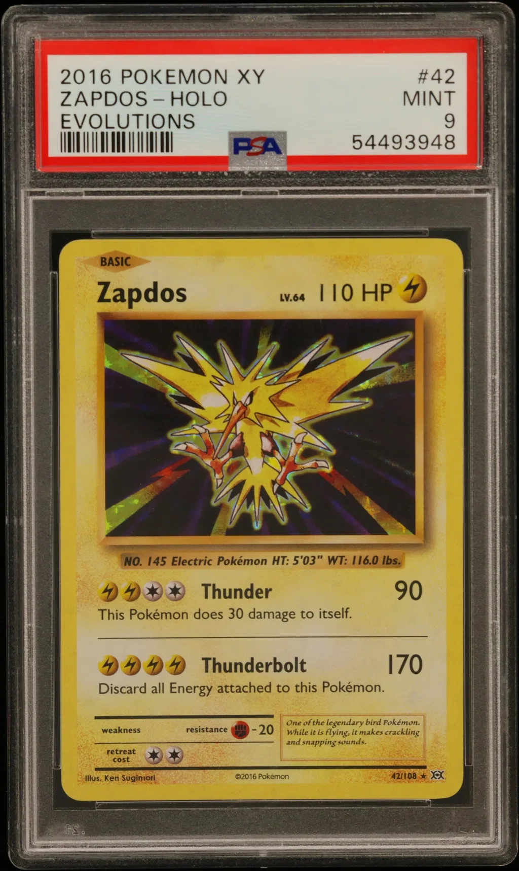 Zapdos-Holo card artwork