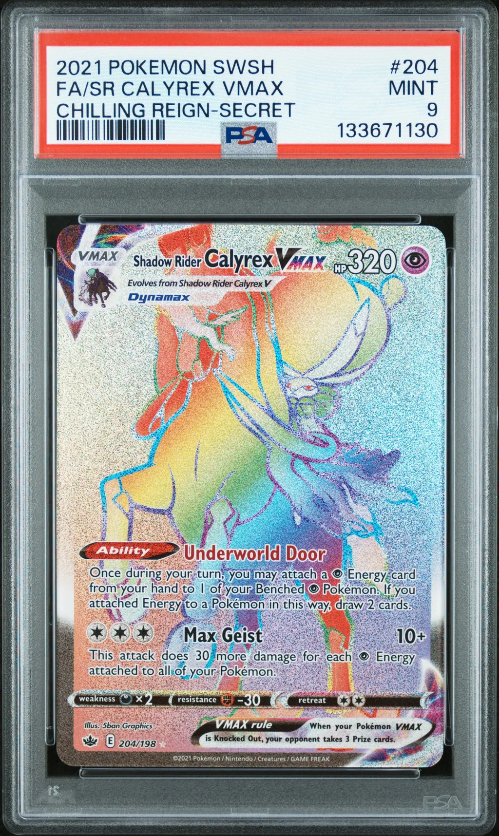 Full Art/Shadow Rider Calyrex Vmax card artwork