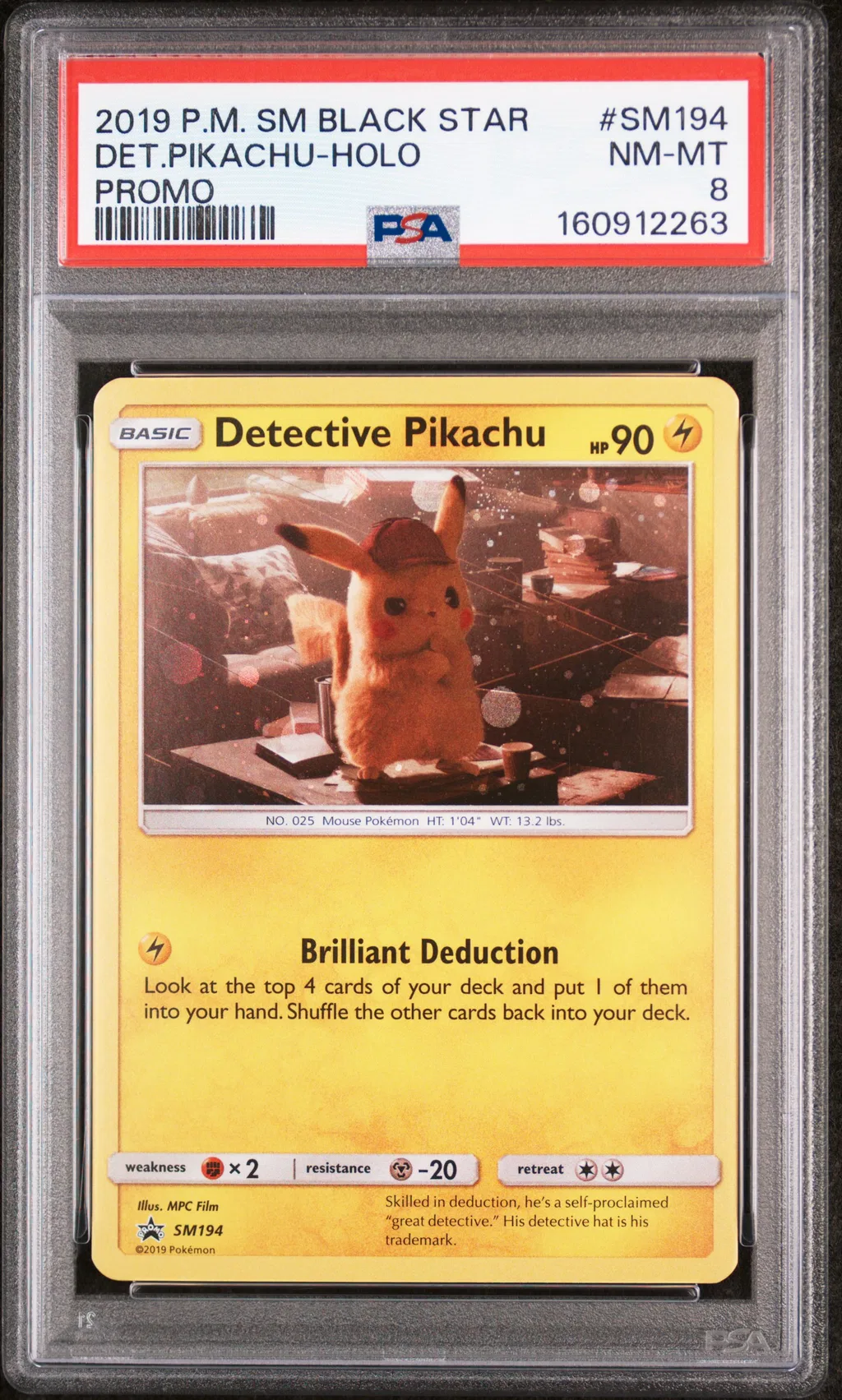 Detective Pikachu-Holo card artwork