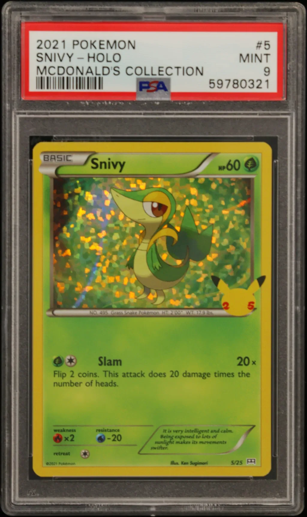 Snivy-Holo card artwork