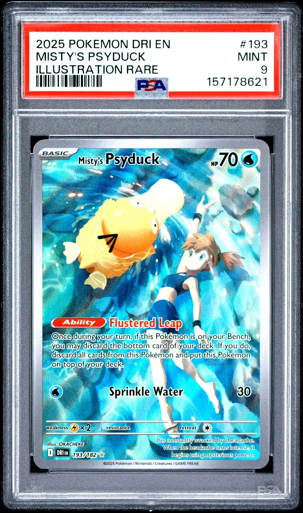 2025 #193 Misty'S Psyduck PSA 9 Dri En-Destined Rivals