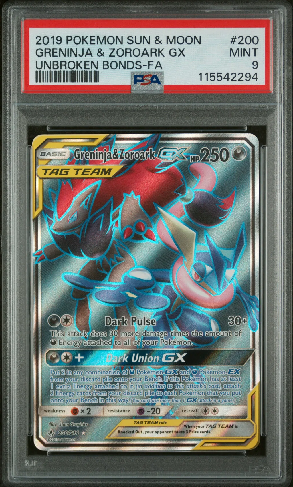 Full Art/Greninja & Zoroark GX card artwork