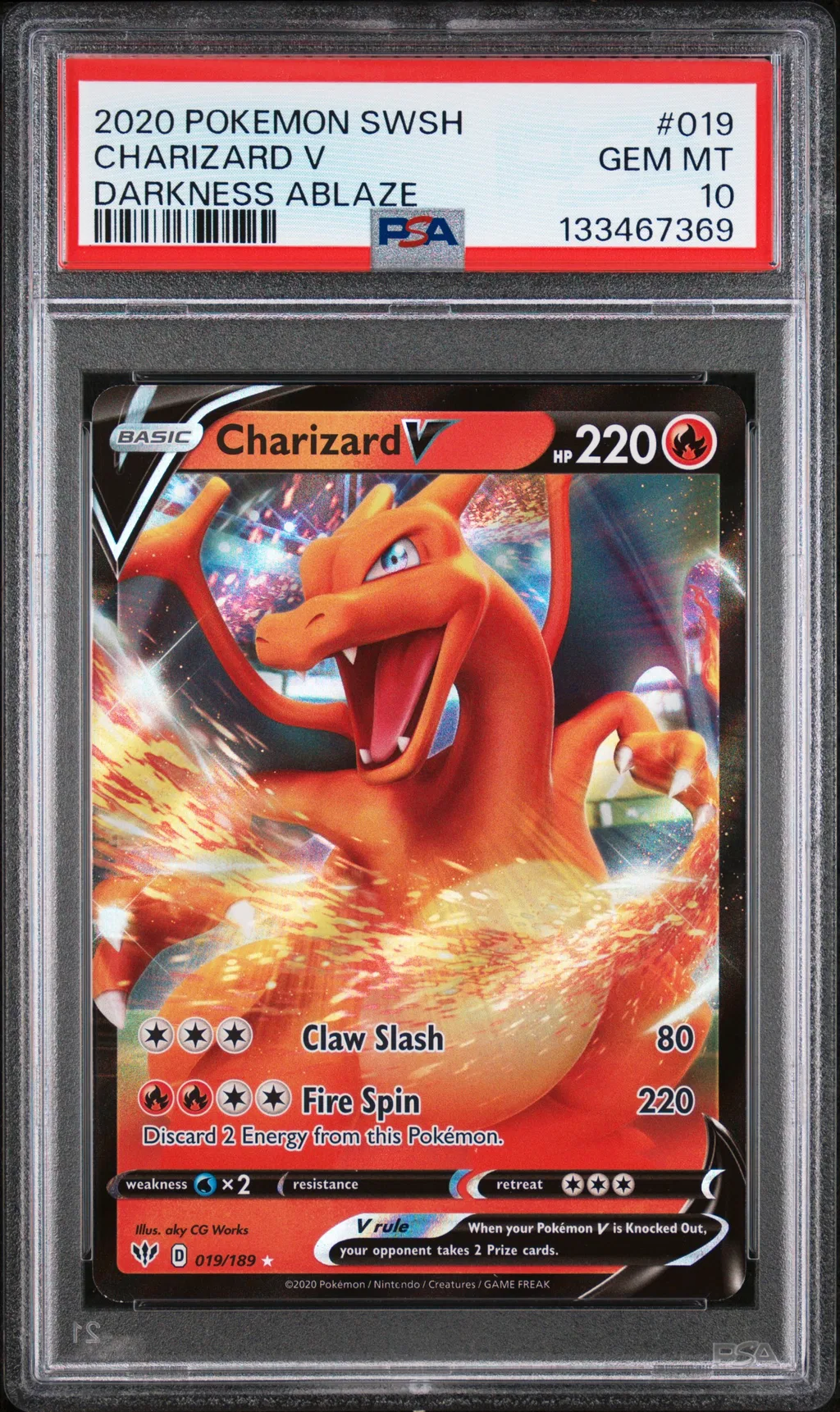 Charizard V card artwork