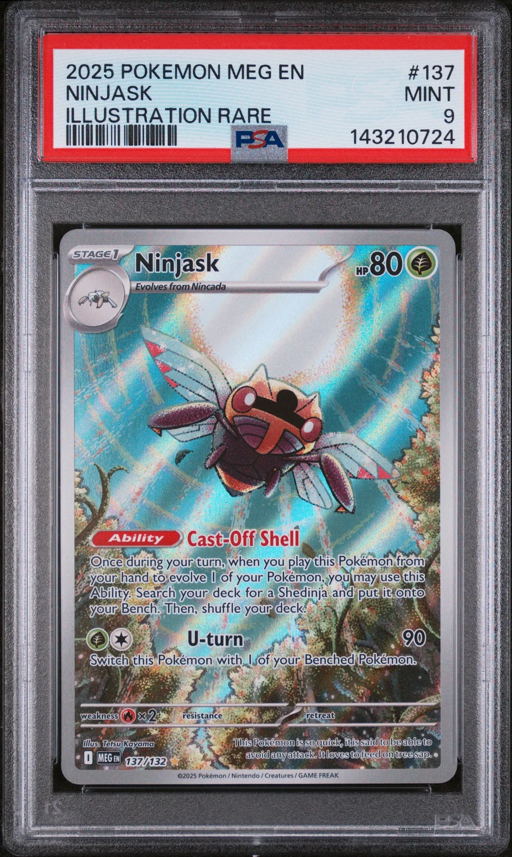 2025 #137 Ninjask PSA 9 Meg En-Mega Evolution