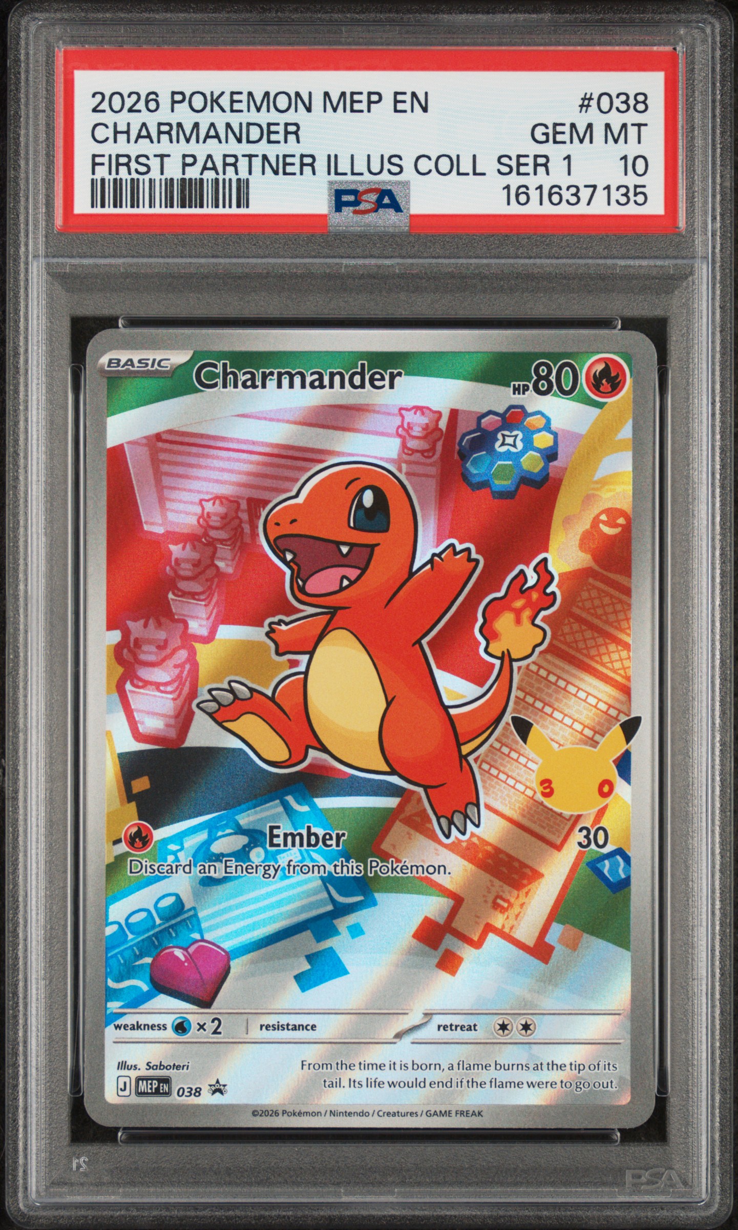 2026 #038 Charmander PSA 10 Mep En-Me Black Star Promo