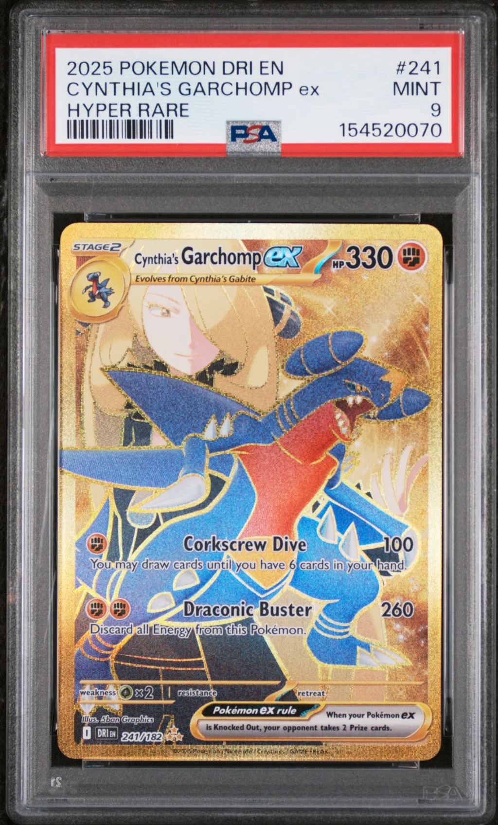 Cynthia's Garchomp EX card artwork