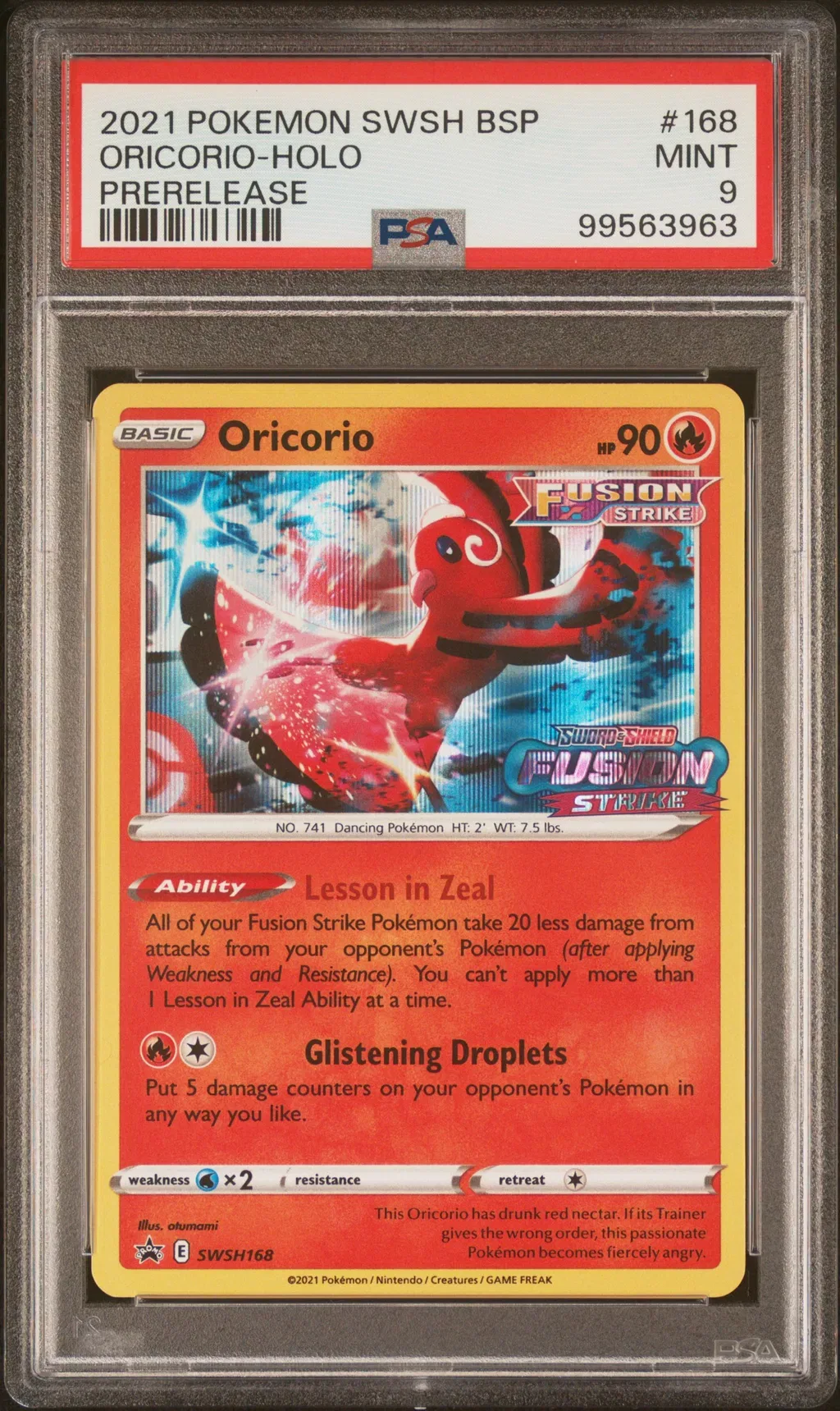 Oricorio-Holo card artwork