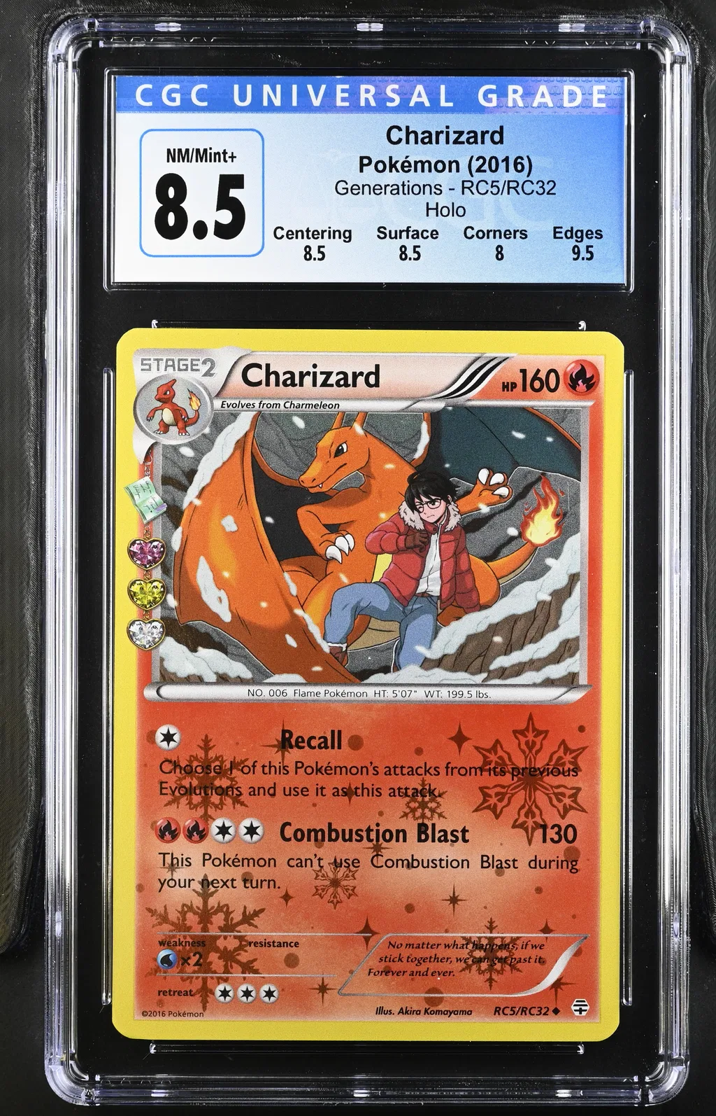 2016 #Rc5/Rc32 Charizard CGC 8.5 Generations - English