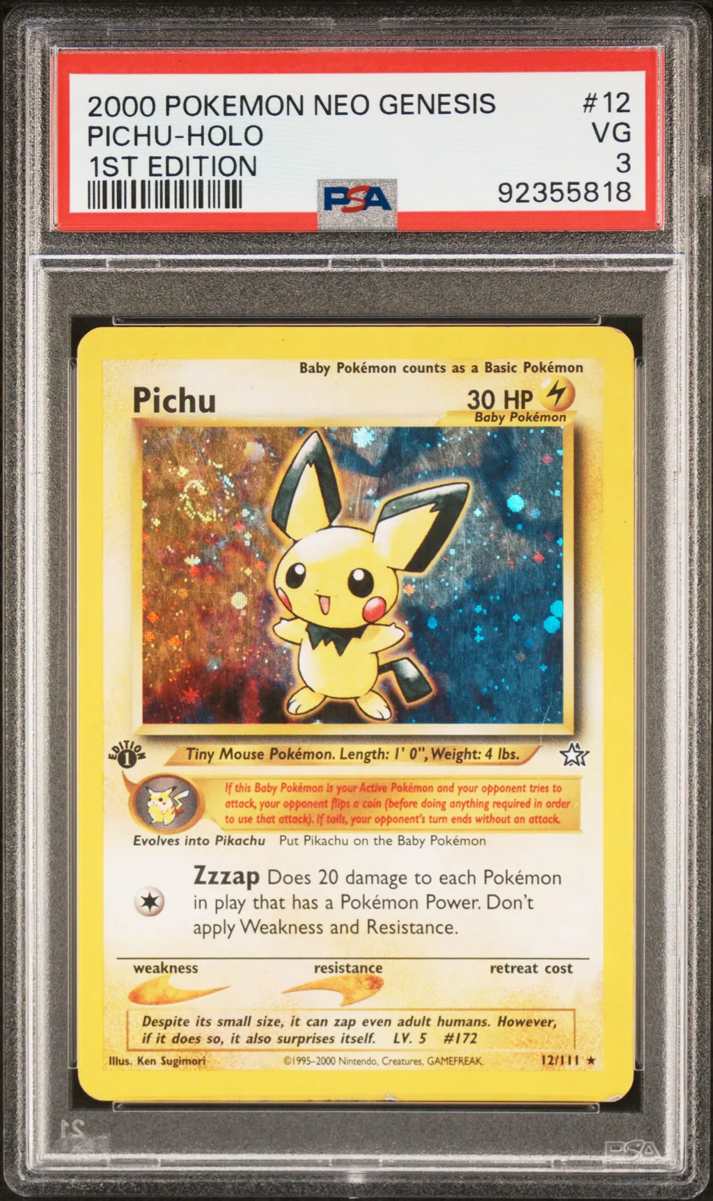 Pichu-Holo card artwork