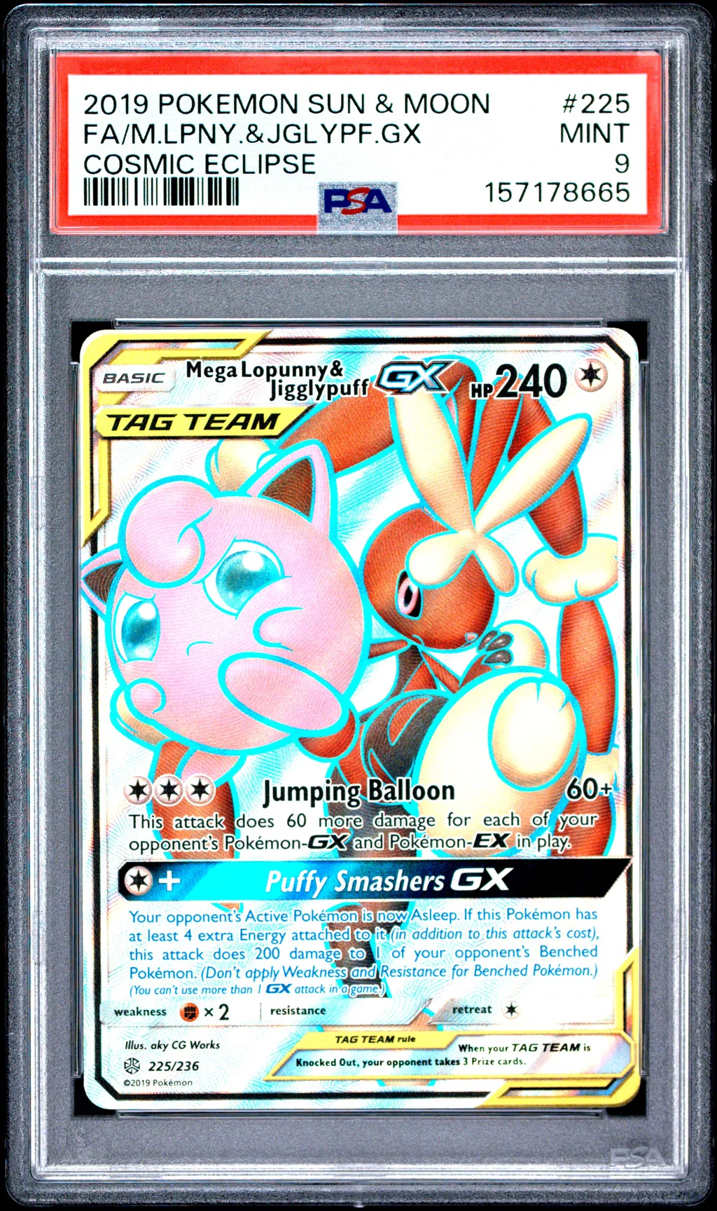 Full Art/Mega Lopunny & Jigglypuff GX card artwork
