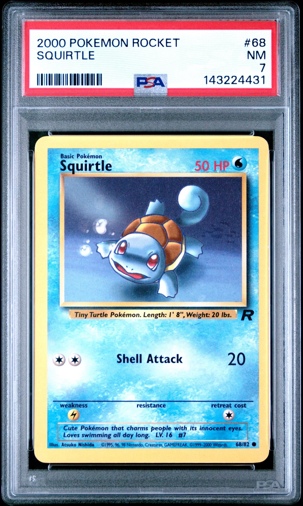 2000 #68 Squirtle PSA 7 Rocket