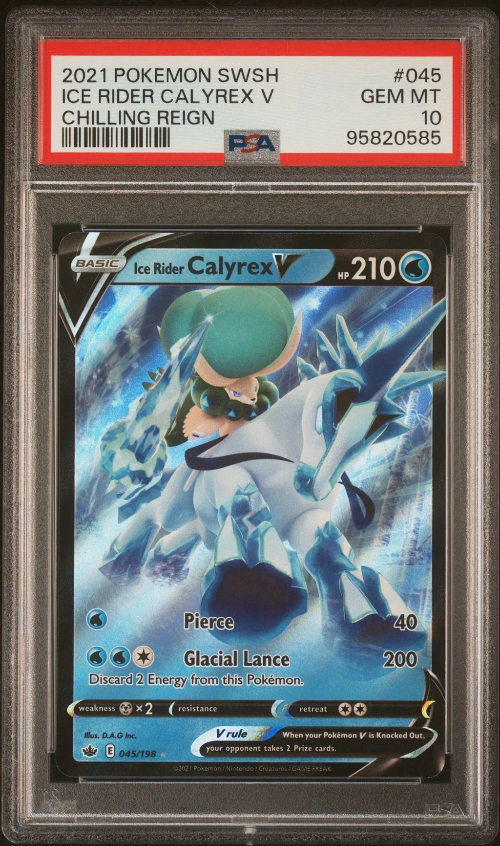Ice Rider Calyrex V card artwork