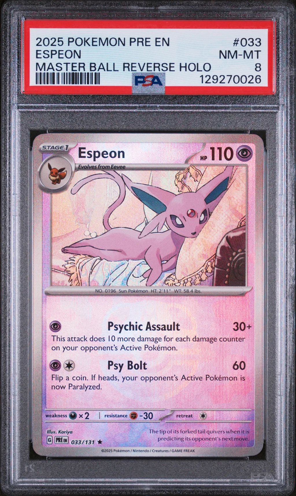 Espeon card artwork