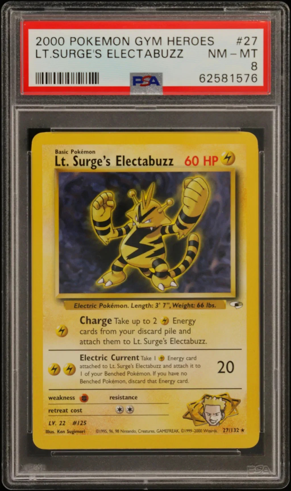 LT. Surge's Electabuzz card artwork