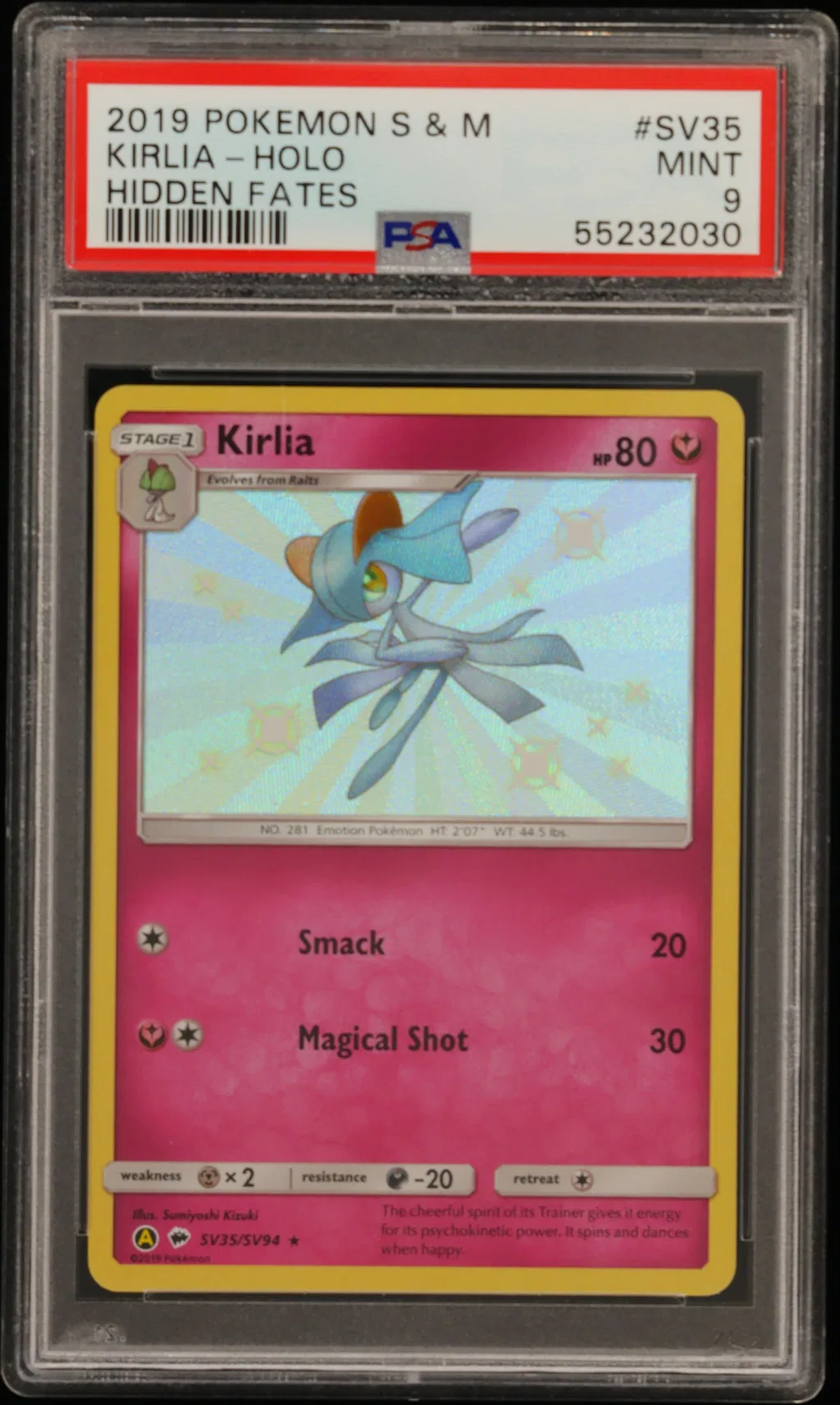 Kirlia-Holo card artwork