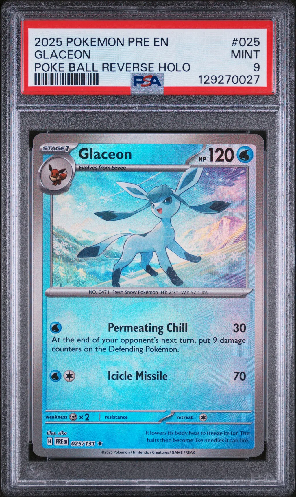 Glaceon card artwork