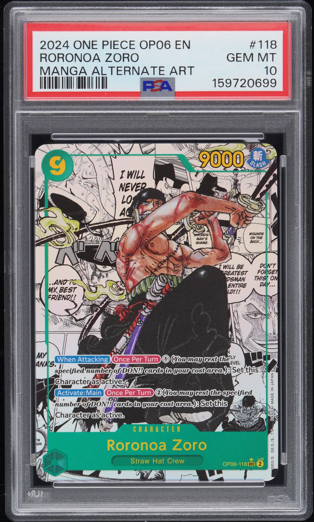 Roronoa Zoro card artwork