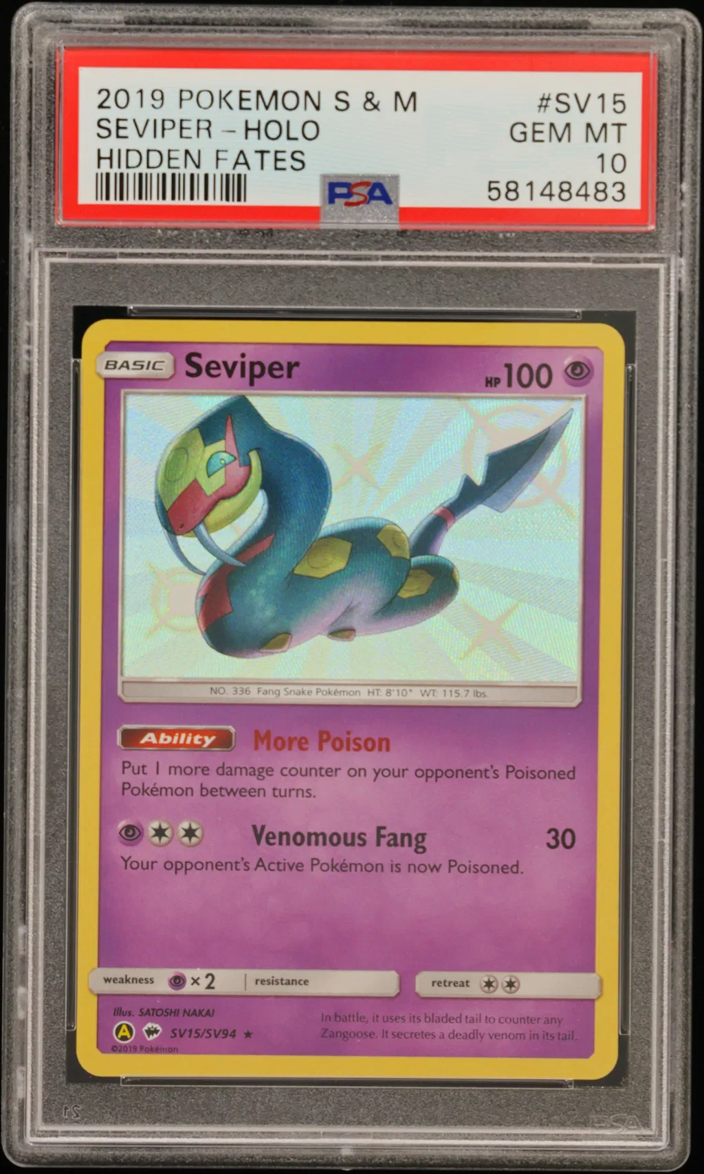 Seviper-Holo card artwork