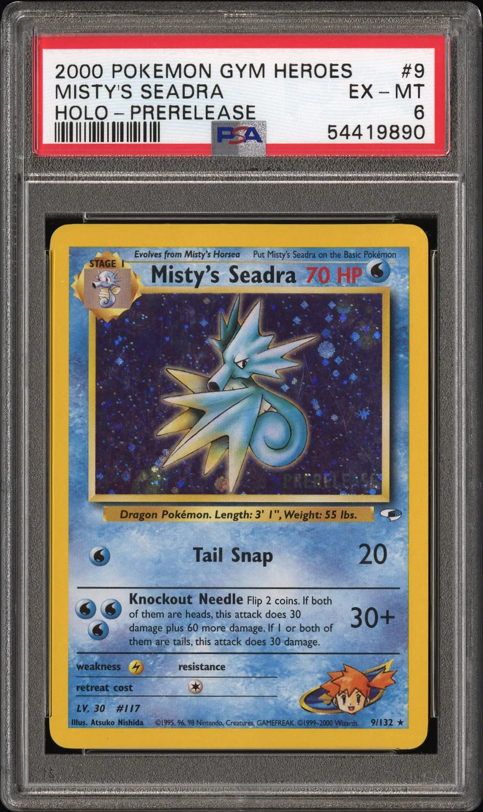 2000 #9 Misty'S Seadra PSA 6 Gym Heroes