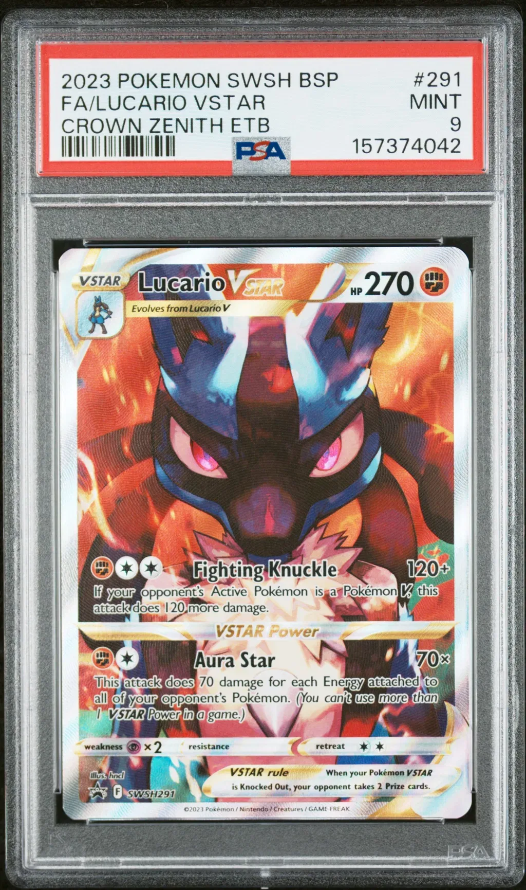 FA/LUCARIO VSTAR card artwork