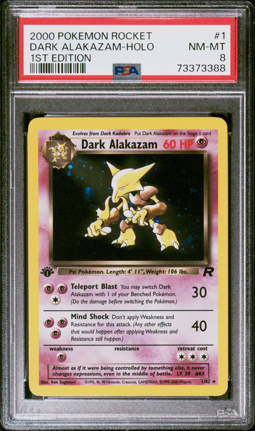 Dark Alakazam-Holo card artwork