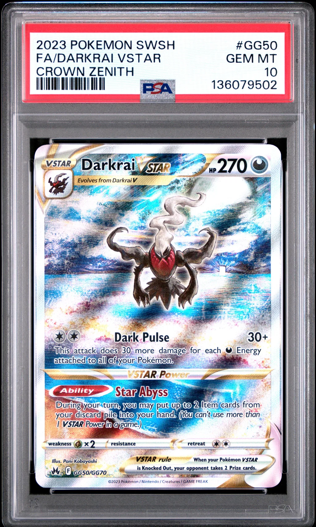 Full Art/Darkrai Vstar card artwork