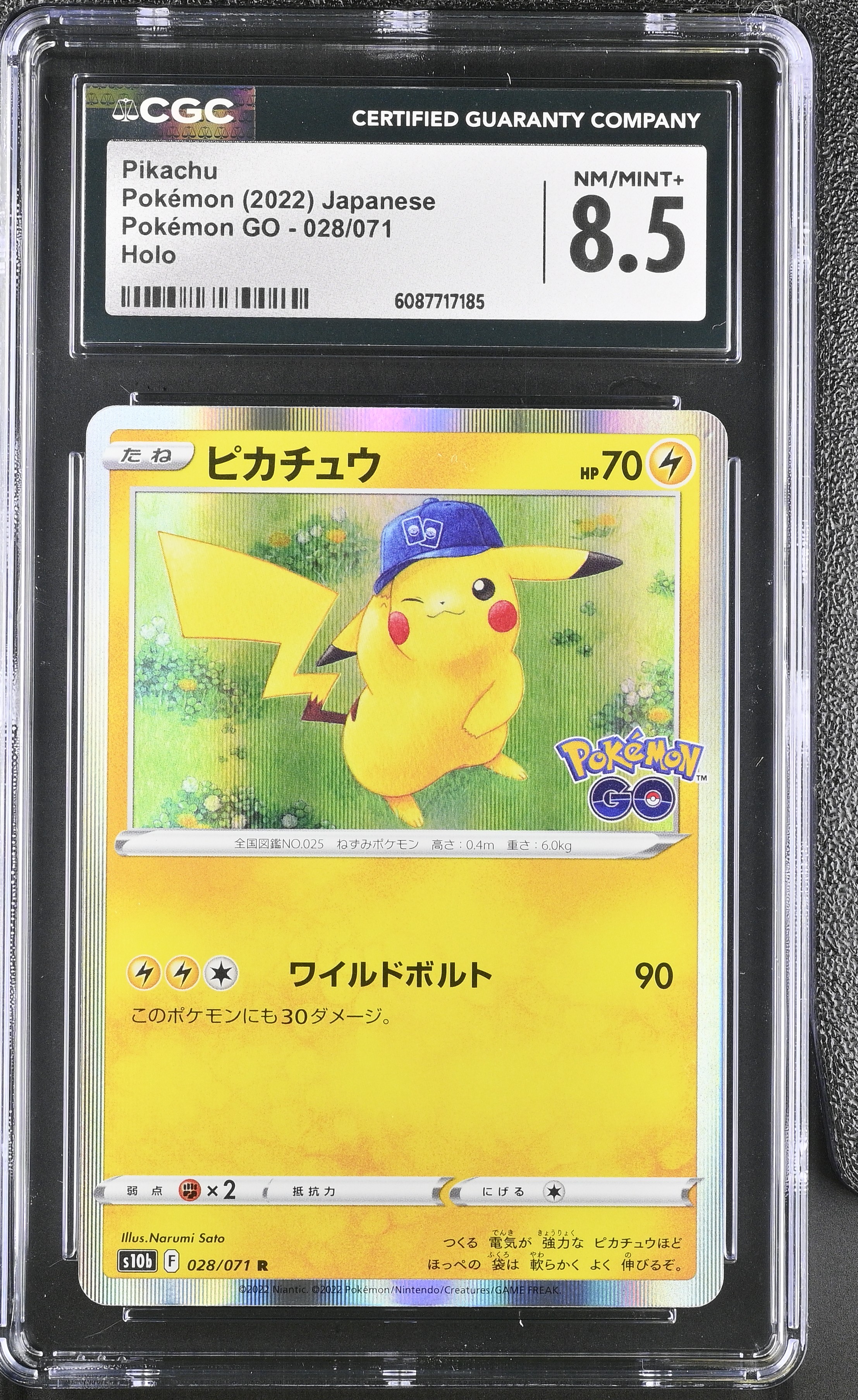 2022 #028 Pikachu CGC 8.5 Pokemon Go - S10b - Japanese