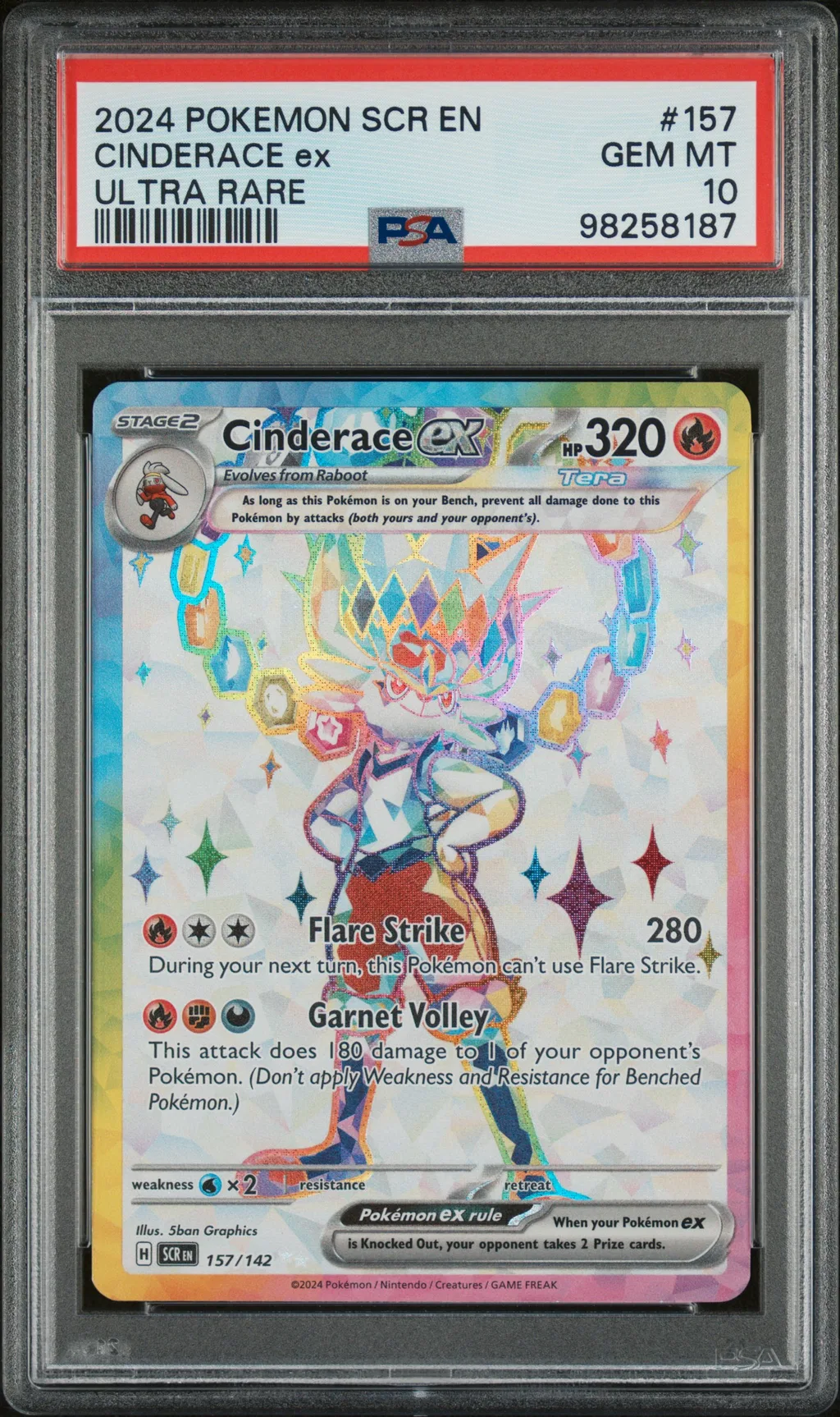 Cinderace EX card artwork