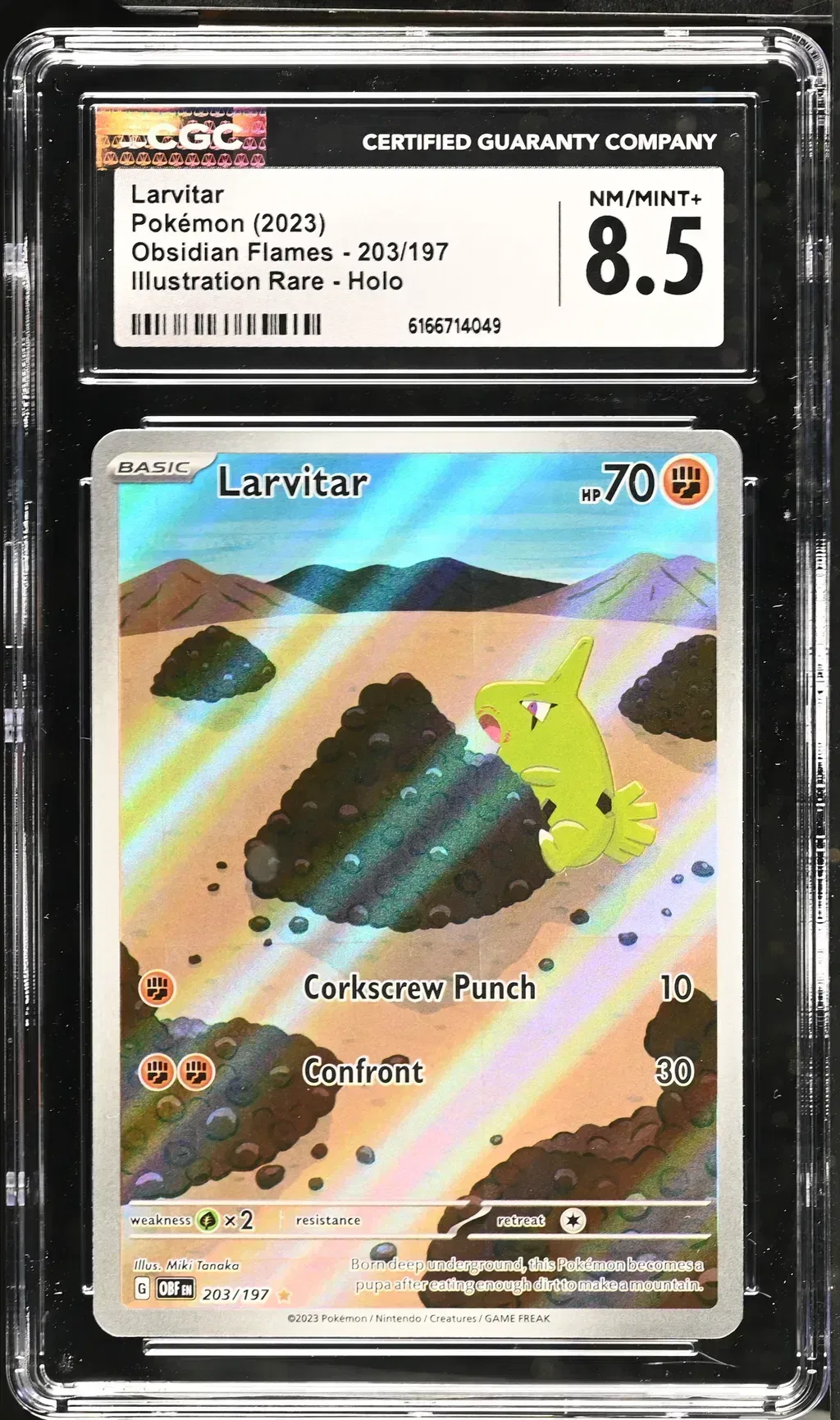 Larvitar card artwork