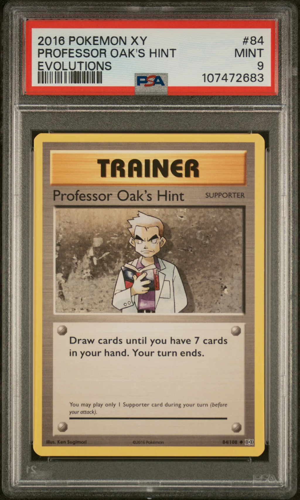 Professor Oak's Hint card artwork